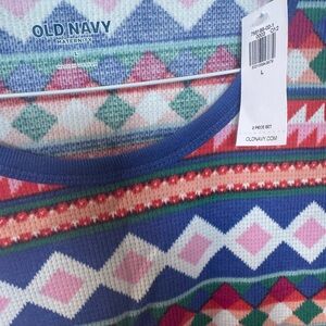 Old Navy Maternity Colorful Patterned Two Piece Pajama Set